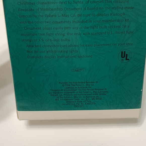 Rudolph The red nosed Reindeer ornament Hallmark 1996 - Picture 10 of 12